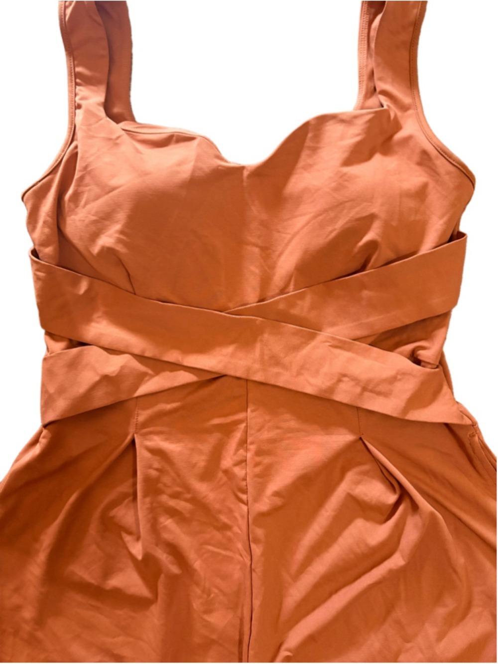 Halara U-Back Sleeveless Wide Leg Casual Jumpsuit Size L Regular Terracotta NWOT - Picture 6 of 13